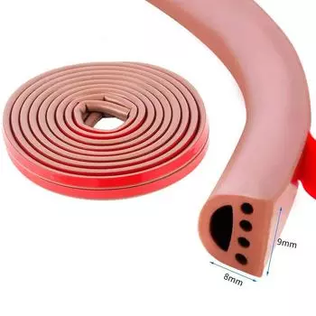 Тип Силиконовая резина Самоклеящаяся Для Двери Окна Уплотнитель от сквозняка Уплотнительная лента D Type 9x8mm