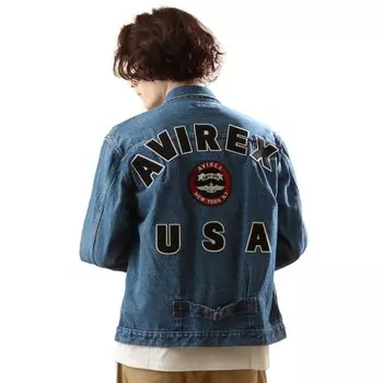 ТИП СИНИЙ Джинс Varsity VARSITY 6122105 L 083 [Avirex] G-КУРТКА мужская Б/У