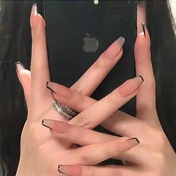 Типс Варна Миндаль, N-163 Black Point Nude Chic, 1 шт.