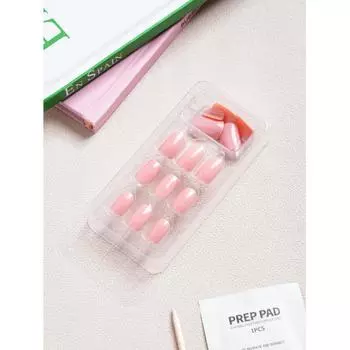 Типсы для ногтей Daiso Solid Rose Pink, упаковка из 16 шт. pink guitar (wide)