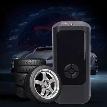 Tire Inflator Portable Air Compressor For Car Bike Motor Ball 12V Small Air Pump 150 PSI 38L/min With LCD Display Acesssories чёрный