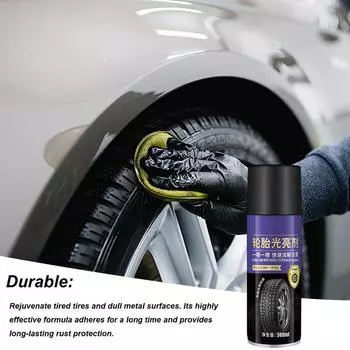 Tire Shine Agent Пена для восстановления шин автомобиля 10,14 унций Brighten Darken Tire Polish Agent Долгосрочная защита блеска 300ml
