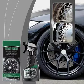 Tire Shine Spray Long-Lasting Car Tire Shine 120ml Natural Shine Spray Car Accessories Tire Detailing Tool Portable Tire Shine CHINA
