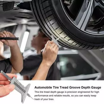 Tire Tread Depth Gauge Car Tire Groove Depth Meter Tool Car Tire Depth Measuring Tool For SUV RV Trucks Motorcycles CHINA