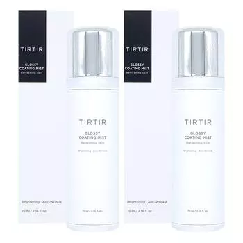 TirTir Glossy Coating Mist 70 мл x 2, 2 комплекта, обеспечивающие равномерную мощность распыления с помощью распылителя