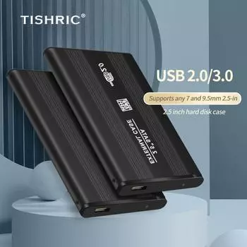 TISHRIC 2,5-дюймовый корпус для жесткого диска USB 2,0/3,0 к SATA 3,0, корпус для жесткого диска 2,5, чехол для жесткого диска SATA, SSD-накопитель