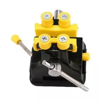 Тиски для верстака Мини-настольный инструмент для резьбы по дереву для тонкой полой резьбы Надежное удержание Точная регулировка Портативный инструмент для проектирования и гравировки чёрный
