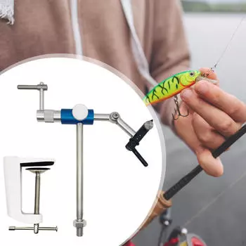 Тиски для завязывания мух из алюминиевого сплава. Практичный легкий стабильный стол с крючками для начинающих.