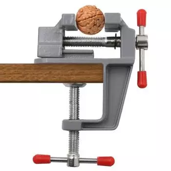 Тиски настольные слесарные зажимы 30 мм мини алюминиевый сплав тиски настольные тиски алюминиевый сплав тиски мини DIY бытовые плоские настольные тиски серый