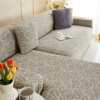Тисненый жаккардовый чехол для дивана, полный пакет, универсальный чехол, ленивый комбинированный чехол для дивана, ткань, четыре сезона, универсальный тип, эластичный 1 Seat синий