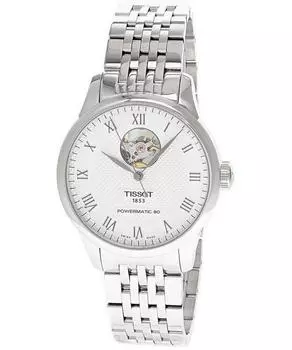 Tissot Le Locle Powermatic 80 Open Heart Silver Dial Automatic T006.407.11.033.02 Мужские часы серебряный