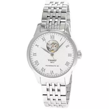 Tissot Le Locle Powermatic 80 Open Heart Silver Dial Automatic T006.407.11.033.02 Мужские часы серебряный