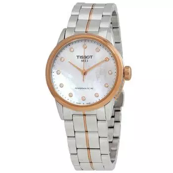 Tissot Luxury Lady Powermatic 80 Diamond Accents Автоматические T086.207.22.116.00 T0862072211600 Женские часы белый