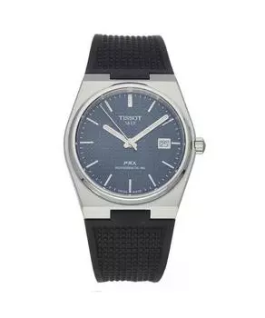 Tissot PRX T-Classic Powermatic 80 с каучуковым ремешком, синим циферблатом, автоматические мужские часы T137.407.17.041.00 100M синий