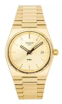 Tissot PRX Золотистый оттенок Нержавеющая сталь Циферблат цвета шампанского Швейцарский кварц T137.210.33.021.00 100M Женские часы шампанского