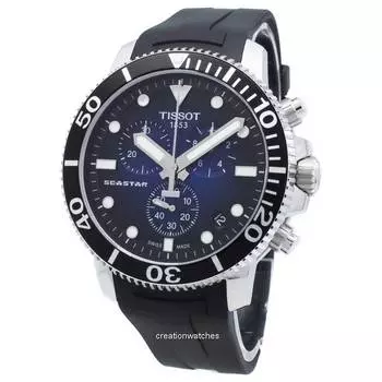 Tissot Seastar 1000 T120.417.17.041.00 T1204171704100 Хронограф 4 камня Кварцевые 300M Мужские часы синий