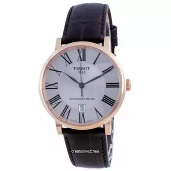Tissot T- Classic Carson Premium Powermatic 80 Автоматические T122.407.36.033.00 T1224073603300 Мужские часы серебряный
