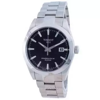Tissot T-Classic Gentleman Powermatic 80 Кремниевые автоматические часы T127.407.11.051.00 T1274071105100 100M Мужские часы чёрный