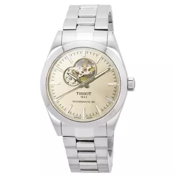 Tissot T-Classic Gentleman Powermatic 80 Stainless Steel Open Heart Sunray Dial Automatic T127.407.11.081.00 T1274071108100 100M