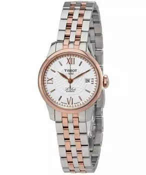 Tissot T-Classic Le Locle Small Lady Two Tone Automatic T41.2.183.33 T41218333 женские часы серебряный