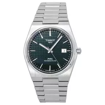 Tissot T-Classic PRX Powermatic 80 Нержавеющая сталь Зеленый циферблат Автоматические T137.407.11.091.00 100M Мужские часы зелёный