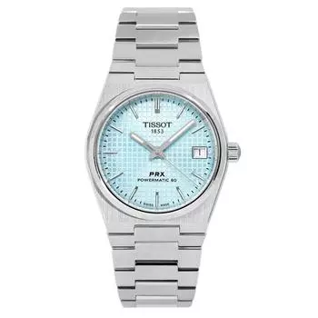 Tissot T-Classic PRX Powermatic 80 Нержавеющая сталь Ледяной голубой циферблат Автоматические часы T137.207.11.351.00 100M Женские часы