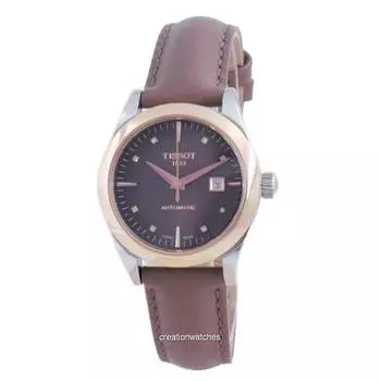 Tissot T-My Lady из 18-каратного золота с бриллиантами и акцентами, автоматические T930.007.46.296.00 T9300074629600 Женские часы