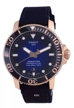 Tissot T-Sport Seaster 1000 Powermatic 80 Diver s Automatic T120.407.37.041.00 T1204073704100 300M Мужские часы синий