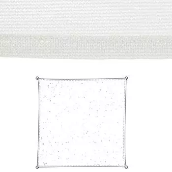 Tissu 3 x 3 m Auvent 300 x 300 x 0,5 cm Polythylne Blanc