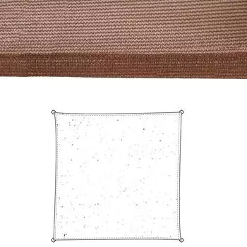 Tissu 3 x 3 m Auvent 300 x 300 x 0,5 cm Polythylne Chocolat