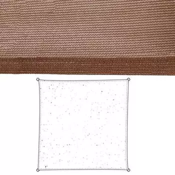 Tissu Auvent 5 x 5 m 500 x 500 x 0,5 cm Polythylne Chocolat