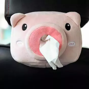 Tissue Box Car Plush Pig Shark Dinosaur Giraffe Design Tissue Box Lovely Funny Tissue Box Car Accessories Autos Accesorios