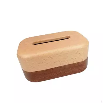 Tissue Box Cover Holder Wood Creative Paper Towel Dispenser for Countertop