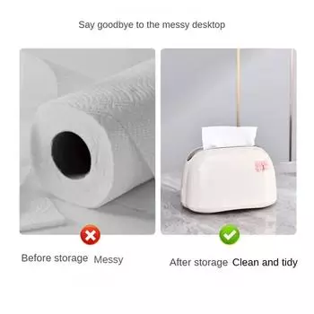 Tissue Box Desktop Paper Box with Handle Spring Home Living Room Light Luxury Good Looks Tissue Box Applicable To Any Scene белый