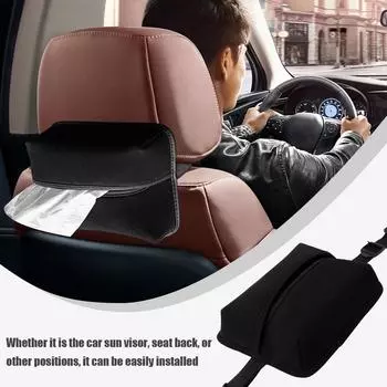 Tissue Box Holder For Car Car Visor Napkin Dispenser Comfortable Access Tissue Holder Napkin Tissue Dispenser Holder Sun Visor серый