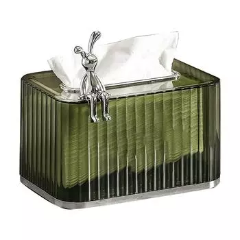 Tissue Box Holder Large Opening Auto Lifting Spring Home Tissue Dispenser for Bathroom Vanity