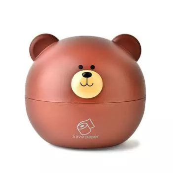 Tissue Holder PP Nordic Bear Shape Multifunctional Tissue Box Home Decoration for Desktop Table коричневый