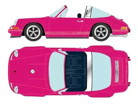 Titan64 Singer 911 Targa Ruby Stone Red Готовый продукт TM002I 1/64 (964)