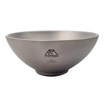 TITAN MANIA Чай из риса для супа S Double Soup Solo Camping Storage Bag В комплекте миска, титан, 250 мл, со стенками, легкая, чашка, тарелка, миска, столовые приборы, серебряный