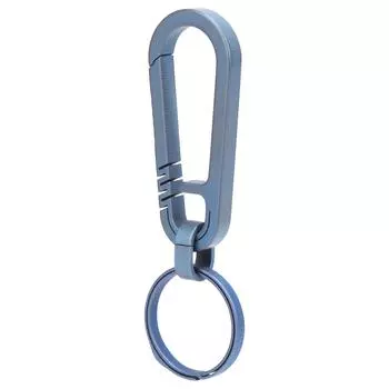Titanium Alloy Keychain Key Holder Quick Release Key Chain Ring Buckle Hanging CarabinerBlue