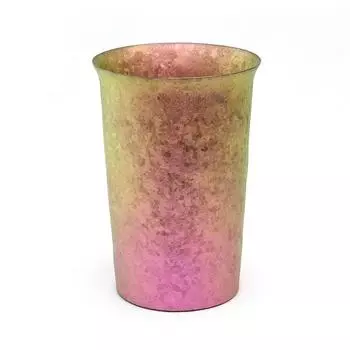 Titanium double tumbler made in Niigata kiln wide gradation pink T13KM300GP Tsubame, prefecture, made, 290cc, mouth,