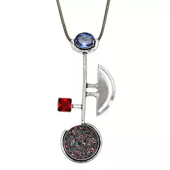 Titanium Drusy Tanzite Gemstone Mother s Day Silver Jewelry Pendant 2.75