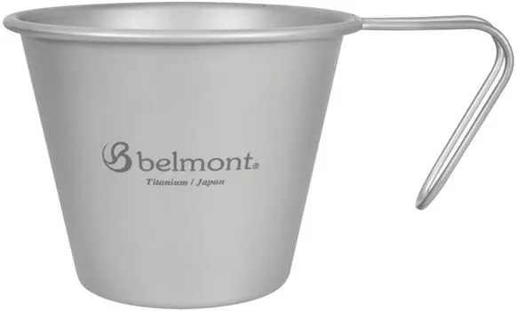 Titanium Stacking Single Mug 330 Made in Japan Tsubame Sanjo Spinning Lightweight Open Fire Outdoor Camping Climbing Hiking [Belmont] BM-299 серебряный