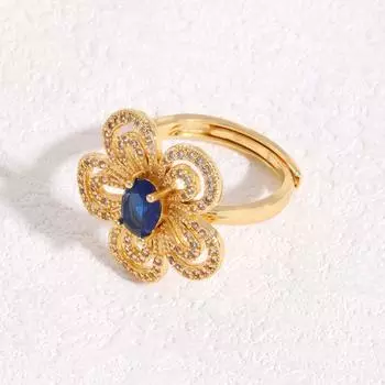 Titanium Steel Five-Petaled Flower Necklace Women S Light Luxury Simple And Versatile Micro-Inlaid Zircon Set