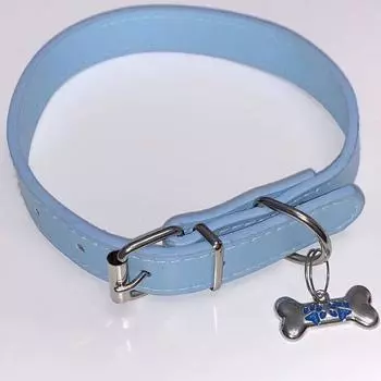 Titanium Steel Harajuku Bone Dog Leather Necklace Blue/Pink Funny Girls синий