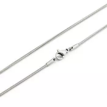 Titanium Steel Men and Women Jewelry Pendant with Necklace Snake chain width 1.5mm titanium steel color 60cm