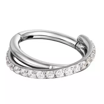 Titanium Steel Nose Rings Cartilage Hoop Earring Elegant Body Piercing Rings Unique Fashion Nose Statement for Women 2 серебряный