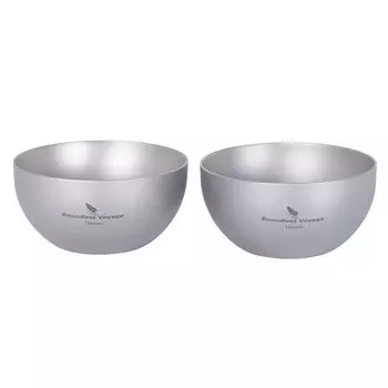 Титановая чашка Boundless Voyage Mini Cup Double Layer Choke Mouth Ultra Light Mini Cup Sake Cup 2 Pieces [Ti1590B]