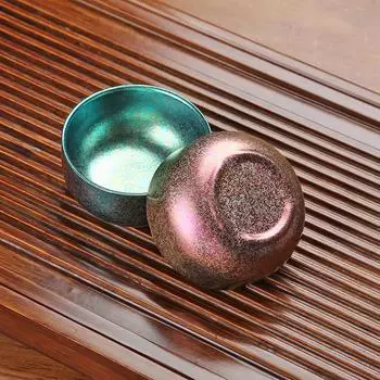 Титановая чашка Чистый титановый чайный набор для кемпинга на открытом воздухе Портативный чайный набор Портативный для хранения дома Двухслойная антиожоговая чайная чаша