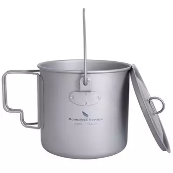 Титановая кружка Boundless Voyage, титановая плита, легкая, компактная, для хранения, портативная, складная, для одного, походное снаряжение для отдыха на природе